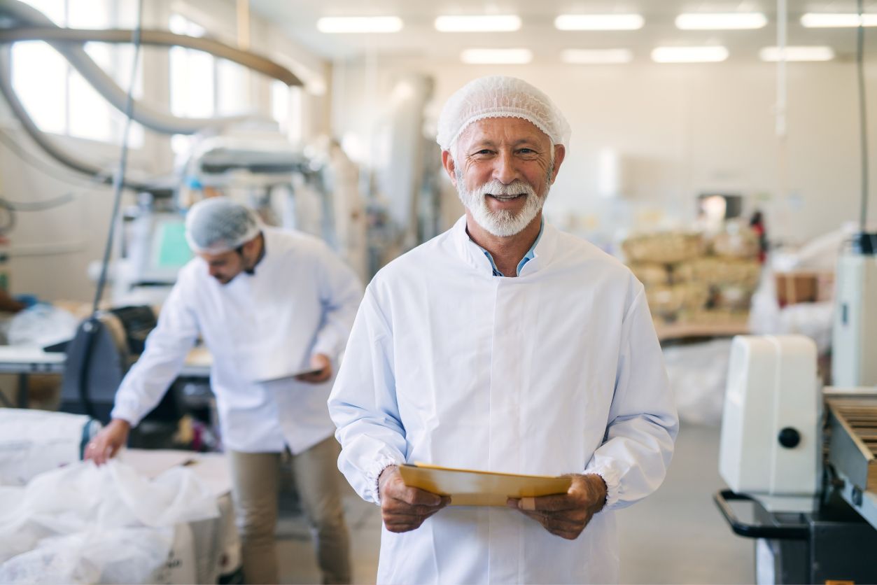 A food safety professional reviews his HACCP monitoring procedures.