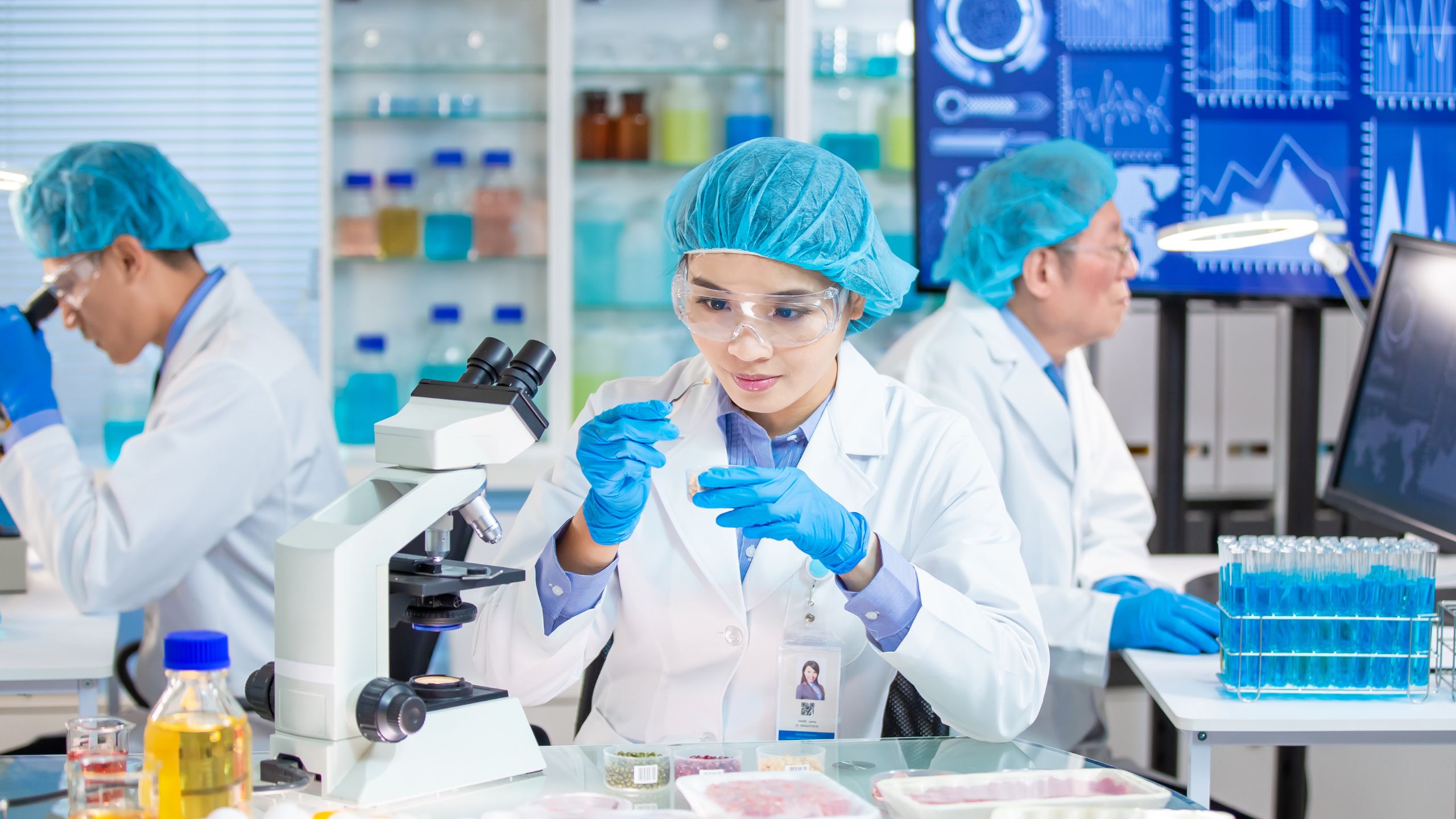 A PCQI performs a Hazard Analysis in a lab setting.